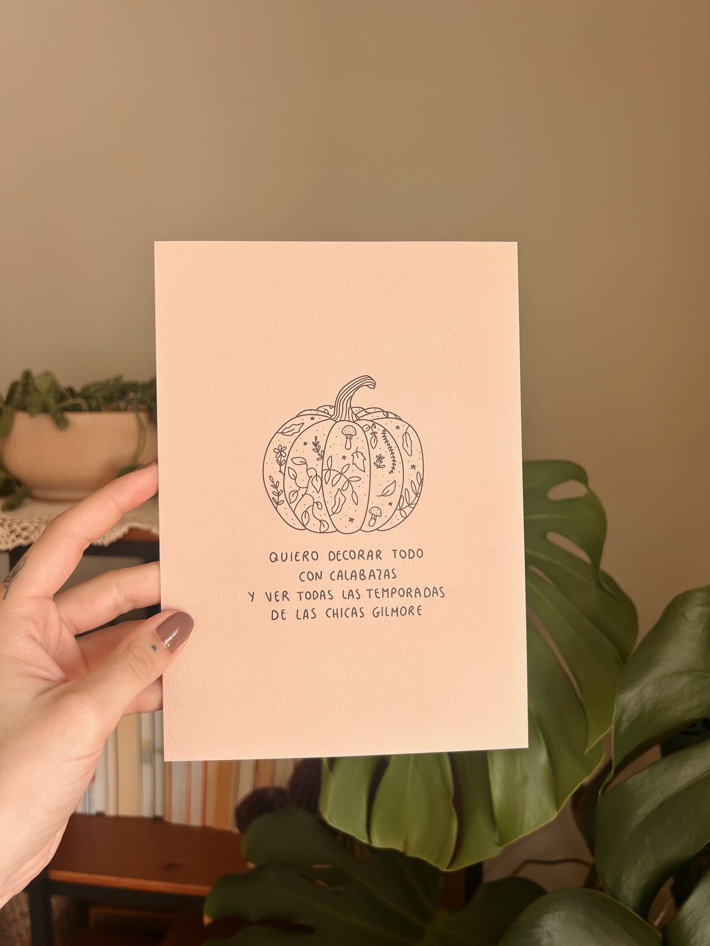 Lámina calabaza decorar gilmore - tamaño A5 y 10x15