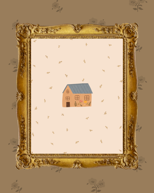 Lámina casita primavera a5 y 30x40